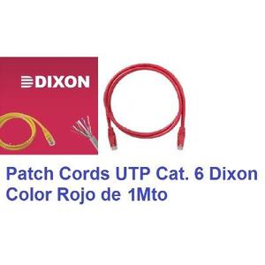 Cable Utp Patch Cord Cat 6a Dixon 1 Metro Color Rojo