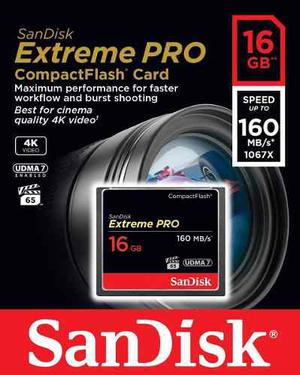 Sandisk Extreme Pro Compact Flash 16gb Udma  Mb/s x
