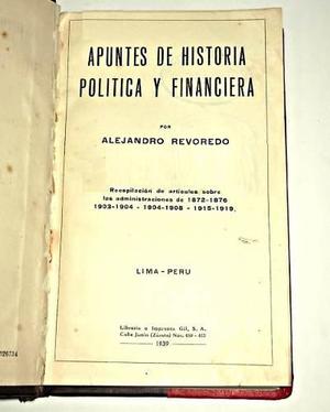 Apuntes Historia De Politica Y Financiera Alejandro Revoredo