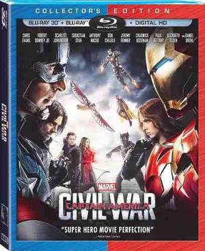 Blu Ray Capitán América: Civil War 3d - 2d - Stock - Nuevo