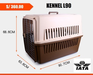 Kennel Transportador para perros L90. Piso Impermeable.