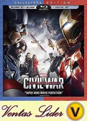 Stock! Blu-ray 3d/capitan America: Civil War. De Ventaslider
