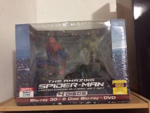 The Amazing Spiderman Bluray 3d + Figuras De Coleccion