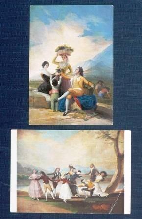 2 Postales Goya Museo De Prado España Gallina Ciega