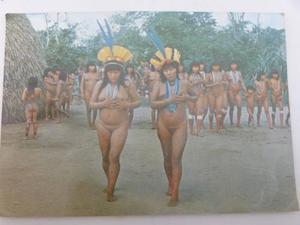Antigua Postal De La Tribu Yamaricuma Brasil Muy Rara