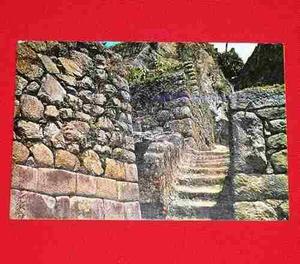 Antigua Postal Escalera Ingreso Machu Picchu Cusco El Virrey