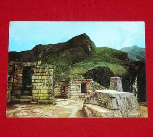 Antigua Postal Machu Picchu Intihuatana Reloj Solar Cusco