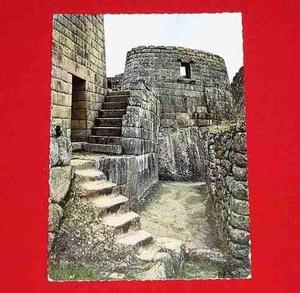 Antigua Postal Machu Picchu Ruinas Torreón 1961 Foto