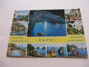 Burun Danga: Antigua Postal + Estampilla Capri P1-b2 Ppl