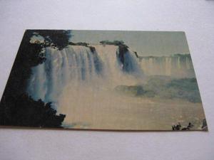 Burun Danga: Antigua Postal + Estampilla Iguazu P1-b2 Ppl