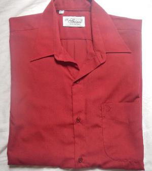 Camisa Elegante Le Thirac Talla L Rojo Vino