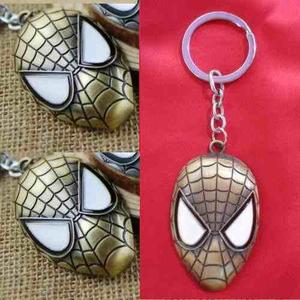 Llavero Mascara Spiderman Comic - Hombre Araña Color Bronce