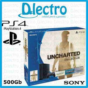 Playstation 4 Ps4 + Mando Dual Shock 500gb + Juego Uncharted