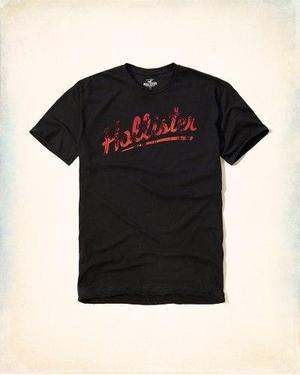 Polo Camiseta Hollister Hombre Negro - 100% Original Usa