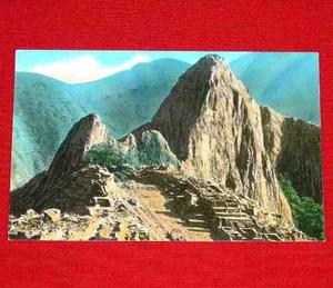 Postal Antigua Machu Picchu Huayna Picchu Tichnor Gloss Usa