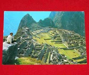 Postal Antigua Machu Picchu Ruinas 1981 Cusco Perú Color