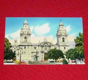 Postal Basílica Catedral Lima Foto Antigua Reproducción