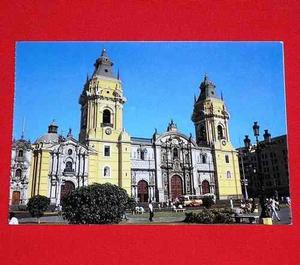 Postal Catedral De Lima Perú Hada Tours Agencia En Color