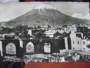 Postal Del Puente Grau Y El Volcan Del Misti - Arequipa - Pe