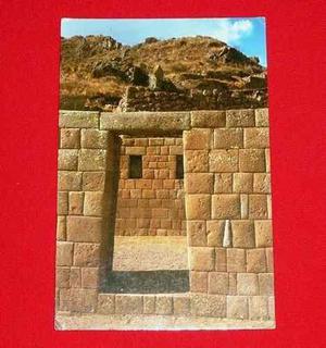 Postal Ruinas De Pisac Cusco 1998 Jurgen Egelseer Sin Usar