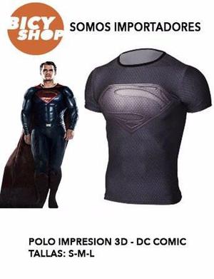 T-shirt Polo Impresion 3d Superman Dc Comic Avenger