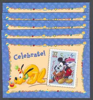 Usa Eeuu 15 Tarjetas Postales Con Estampilla Impresa Disney
