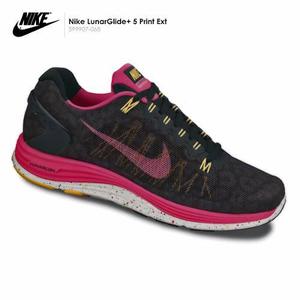 Zapatillas Nike Lunarglide+ 5 Prnt - Mujer - Correr Entrenar