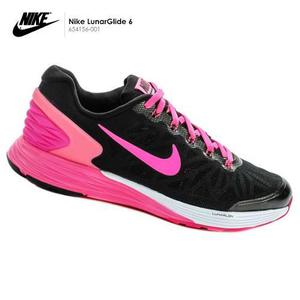 Zapatillas Nike Lunarglide 6 - Mujer - Negro Y Rosado