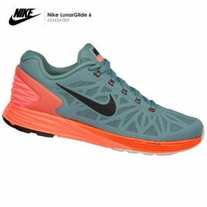 Zapatillas Nike Lunarglide 6 - Mujer - Plomo Y Naranja