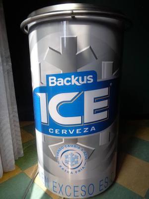 Refrigeradora Cilindrica En Forma De Lata Backus Ice
