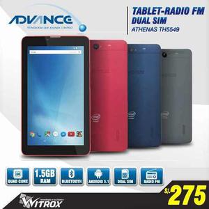 Tablet Advance 3g Doble Chip, Ram 1.5gb,android 5.1,radio Fm