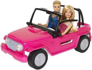 Barbie Jeep Auto De Playa Con Barbie Y Kent Juguete Niña