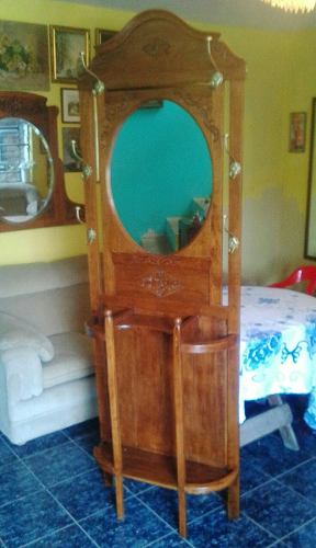 Mueble Perchero O Sombrerera De Cedro Antigua