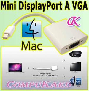 Adaptador Mini Displayport A Vga De Mac A Tv Lcd, Proyector