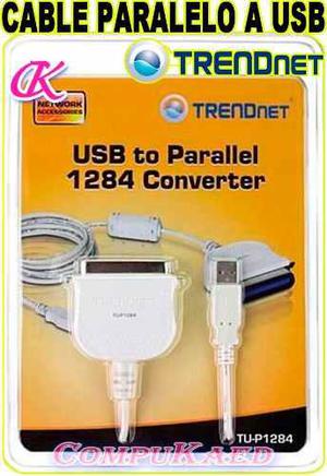 Cable Adaptador De Paralelo A Usb Trendnet Tu-p1284 P/ Pc