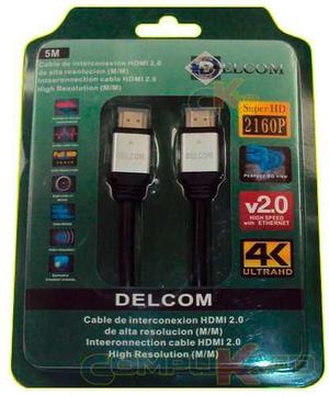 Cable Hdmi 2.0 De 5 Metros Delcom Ultra Hd 4k 3d Audio Video