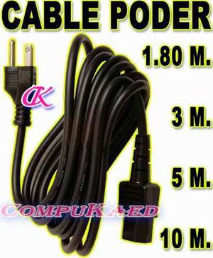 Cable Poder De Buena Calidad Grueso Pesado P/ Pc Monitor Etc