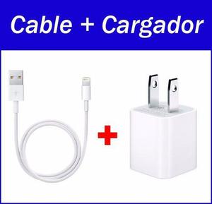 Cable Usb Lightning Genérico Y Cargador Iphone 5 5s 6s Ipad