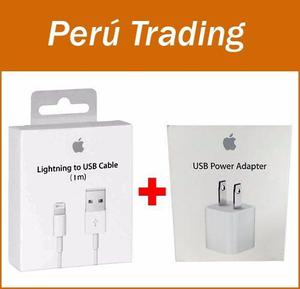Cable Usb Lightning Original Apple + Cargador Iphone Ipad