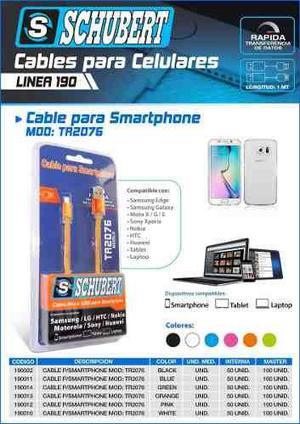 Cable Usb Schubert Para Smartphones Samsung Motorola Lg