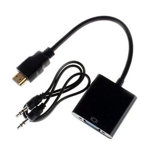Convertidor Mini Hdmi A Vga - Salida De Audio Y Cable Jack