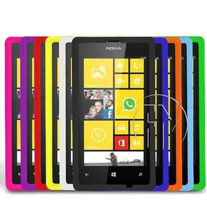 Estuche Protector Silicona Lumia 520 Varios Colores