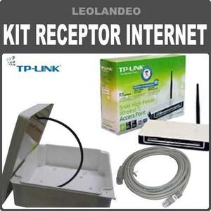 Kit Receptor Tp-link Antena16dbi Internet Gratis Cable 15mt