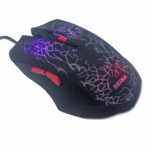 Mouse Gamer Seisa Con Luces Led Player Optico Juego Delivery