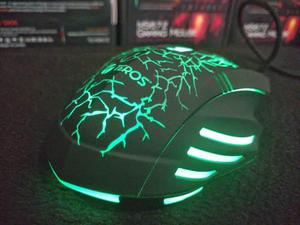 Mouse Gamer Teros Con Luces Led Player Optico Juego Delivery