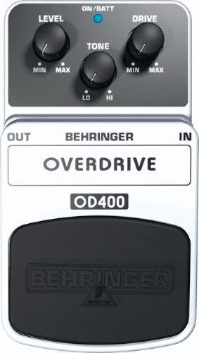 Pedal Clasico Od400 Behringer Overdrive + Cable Shure Guitar