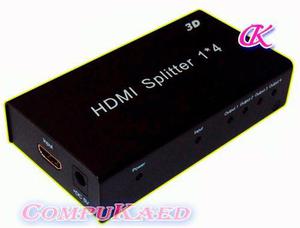 Splitter Hdmi 1 X 4 Alta Definicion 1080p Soporta 3d Ver 1x4