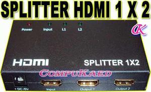 Splitter Hdmi 1x2 Salidas 1080p Soporta 3d C/ 5v Switch