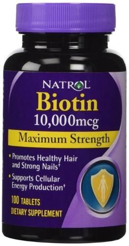 Biotin Natrol 10,000mcg 100 Unidades Importado De Usa