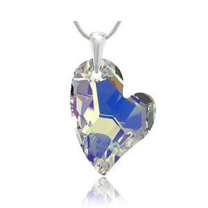 Collar Corazón Devoted 2 U Aurora Boreal Cristal Swarovski